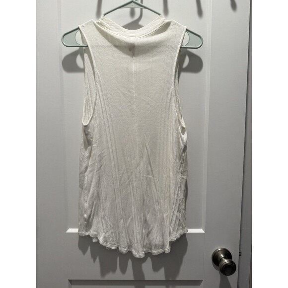 Women’s Free people faye ribbed tank White Basic Blouse size Medium - Picture 5 of 5